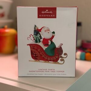 Hallmark Keepsake Vintage Santa Showtoppers mini tree topper